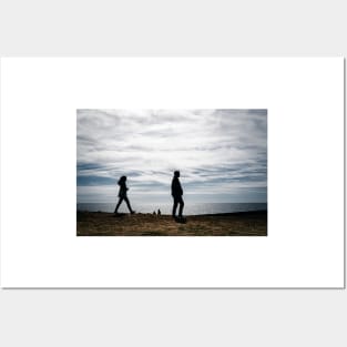 silhouettes with the Baltic Sea in the background Posters and Art